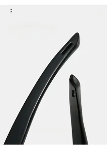 Detail of curved sports sunglasses arms with ergonomic design for comfortable wear
