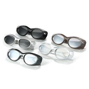 Futuristic wraparound sports sunglasses in five colors for outdoor cycling and street style