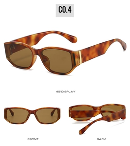 Detailed views of tortoiseshell sunglasses showing front back and 45 degree angles