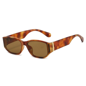 Oversized tortoiseshell sunglasses with brown lenses and golden metal accents
