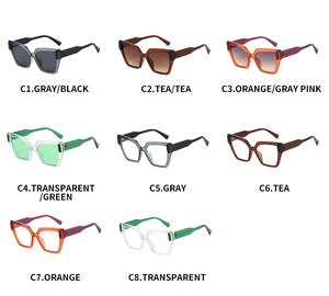 Détails de 8 paires de lunettes de soleil carrées tendance en plusieurs coloris