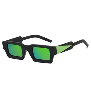 Lunettes De Soleil Rectangulaires Rétro Tempe Triangle Géométrique UV400 Sport Carrées Pour Cyclisme Mode Fête Unisexe