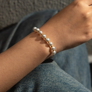 Elegant Artificial Pearl Bracelet Gold Plated Stainless Steel Minimalist Jewelry Adjustable Link Chain For Women Daily Wear