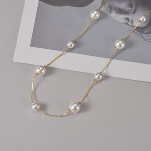 Collier En Acier Inoxydable Doré Vintage Français Künstliche Perle Fantaisie Pièce Ronde Soleil Crâne Œil Cœur Pour Femme