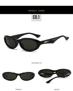 Detailed multi-angle view of silver Y2K sunglasses with metallic wing accents