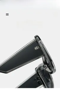 Macro detail of high-quality glasses frame hinges showing the flexible textured material