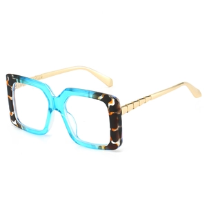 Lunettes Anti-Lumière Bleue Carrées Avec Verres En PC Et Branches En Métal Mode Écaille De Tortue Pour Femmes