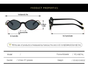 Tableau des tailles détaillé pour lunettes de soleil triangle rétro avec monture