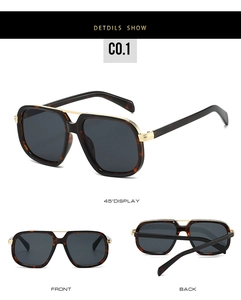 Detailed views of vintage tortoiseshell sunglasses with gold metal double bridge