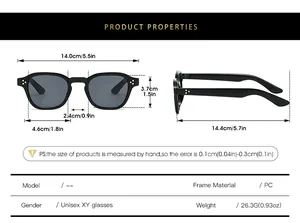 Tabella delle taglie dettagliata per occhiali da sole ovali con dimensioni in cm e pollici