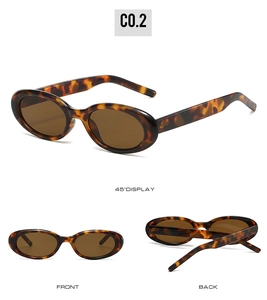 Multi-angle views of vintage oval sunglasses with tortoiseshell frames and brown lenses