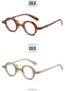 45-degree angle display of vintage punk sunglasses with tortoiseshell and champagne frames