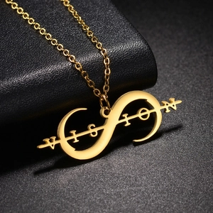 Collana Simbolo Infinito Vision Acciaio Inossidabile 304 Lucidato Catena Da Clavicola Gioielli Minimalisti Donne