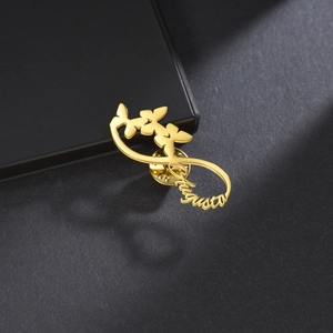 Butterfly Infinity Brooch Pin Stainless Steel Metal Jewelry Fashion Apparel Accessory For Women