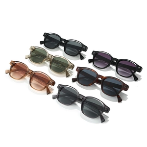 Chic rivet sunglasses collection in black, amber, and tortoiseshell frames for summer 2025