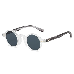 Round Frame Retro Sunglasses PC UV400 Protection Vintage Rivet Cyberpunk Style Fashion Eyewear For Men And Women