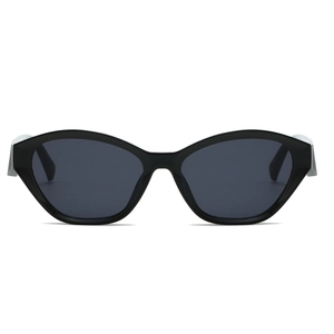 Lunettes De Soleil Oeil De Chat Monture PC Protection UV400 Décoration Triangle Métal Mode Géométrique Pour Femmes