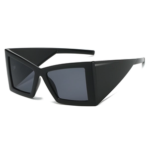 Oversized Cat Eye Sunglasses PC Geometric Frame UV400 Protection Hip Hop Beach Party Trendy Eyewear Women Men