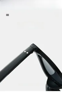Detail of premium sunglasses hinge with silver rivets and super elastic texture material