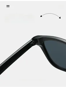 Detail of durable texture hinge on black sunglasses frame with precise metal rotation