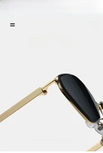 Macro detail of high-quality metal hinges and adjustable nose pads on sunglasses