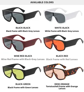 Six assorted colors of large square retro sunglasses including tortoise and solid tones