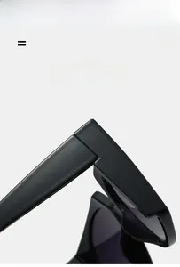 Detail of super elastic matte black square sunglasses hinges and lightweight frame