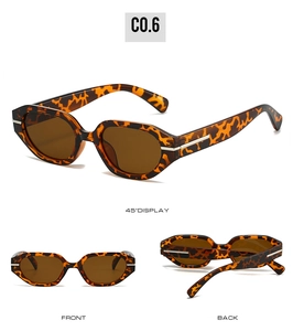 Detailed multi-angle views of irregular tortoiseshell sunglasses in high-quality finish