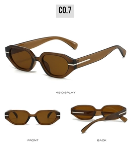 Three-angle display of tortoiseshell cat-eye sunglasses with silver metal accents