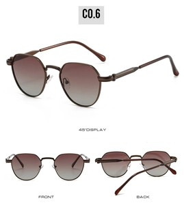 Vues multiples montrant l'angle de 45 degrés avant et arrière de lunettes rétro
