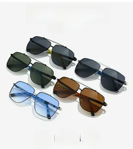 Detailed collection of square frame aviator sunglasses in five assorted color variations