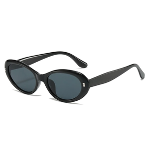 Retro Oval Cat Eye Sunglasses UV400 Protection PC Frame Vintage Fashion Eyewear For Women Beach Driving Party
