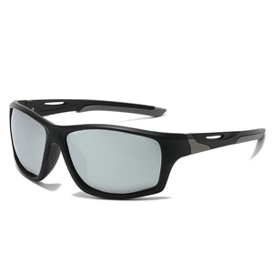 Lunettes de soleil de sport polarisées avec verres miroir argentés pour cyclisme pro