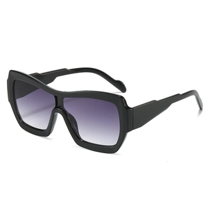 Oversized Square Sunglasses PC Frame One-Piece Gradient Lenses UV400 Protection Fashion Retro Eyewear