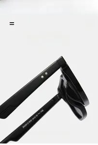 Macro detail of square sunglasses hinge featuring star-shaped metal rivets and model ZN3912