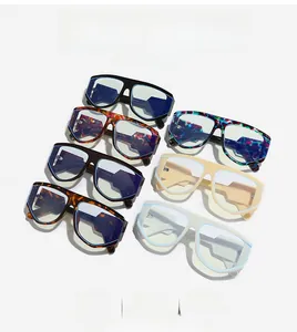 Macro detail of oversized fashion eyewear frames in multiple trendy color options