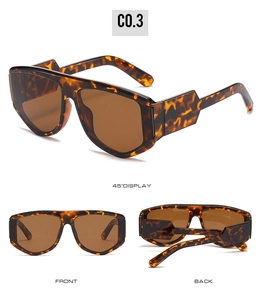 Tortoiseshell sunglasses featuring oversized frames and dark brown lenses in multiple views