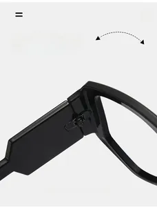 Macro detail of the durable texture hinge on black glossy eyewear frames for long-term use