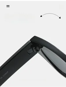 Detail of durable metal hinges on trendy matte black cat-eye sunglasses for women