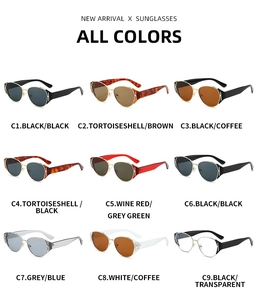 Collection of retro square sunglasses featuring diverse colors and metallic T-shaped hinges