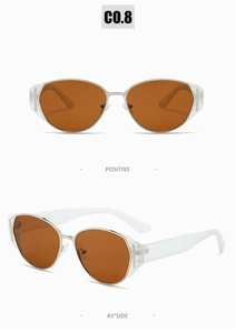 Front and 45-degree angle views of silver metal square sunglasses with amber lenses