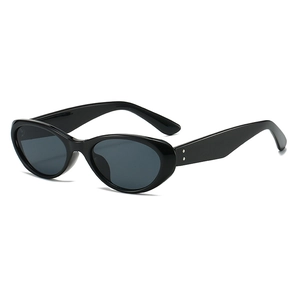 Lunettes De Soleil Yeux De Chat Ovales Rétro Protection UV400 Monture PC Décor Rivet Mode Y2K Pour Hommes Femmes