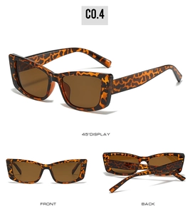 Detailed views of vintage tortoiseshell Y2K sunglasses with dark brown lenses from 45 angles