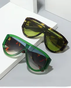 Detail of 2025 large frame sunglasses featuring metal hinges and tortoiseshell temples
