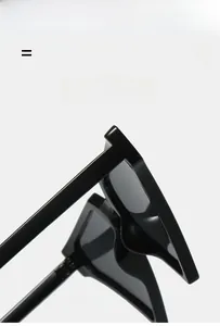 Detail of lighter and super elastic black geometric sunglasses frame with shiny finish