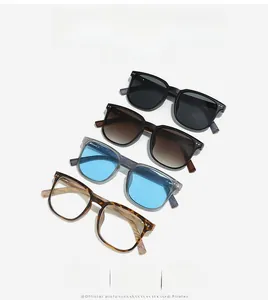 Detailed collection of vintage square frame sunglasses and optical glasses with wood texture