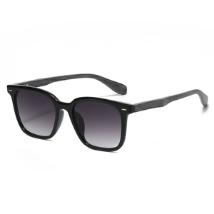 Retro Square Sunglasses Wood Grain Texture Temple UV400 Protection Fashion Polarized Eyewear For Men Women Travel Glasses