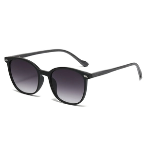 Polarized Sunglasses Oval PC Frame UV Protection Wood Grain Texture Legs Vintage Rivet Style Unisex Travel Beach