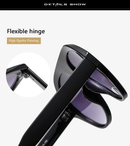 Makroansicht der flexiblen Scharniere und Lackierung der schwarzen Pilotenbrille