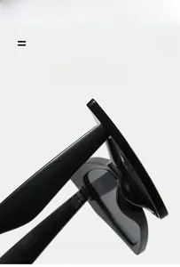 Detail view of lightweight, super elastic black frames on cat-eye sunglasses for women